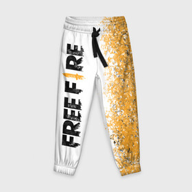 Детские брюки 3D с принтом FREE FIRE (Фри Фаер) в Ухте, 100% полиэстер | манжеты по низу, эластичный пояс регулируется шнурком, по бокам два кармана без застежек, внутренняя часть кармана из мелкой сетки | Тематика изображения на принте: ff | free fire | game | gamer | games | garena | pro gamer | гарена | гексагон | игра | текстура | фри фаер | фф