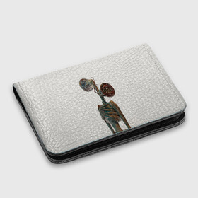 Картхолдер с принтом СИРЕНОГОЛОВЫЙ | ХОРРОР: в Ухте, натуральная матовая кожа | размер 7,3 х 10 см; кардхолдер имеет 4 кармана для карт; | siren head | гуманоид | игра | монстр | сиреноголовый | существо | хоррор