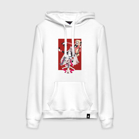 Женская толстовка хлопок с принтом Hazbin team в Ухте, френч-терри, мягкий теплый начес внутри (100% хлопок) | карман-кенгуру, эластичные манжеты и нижняя кромка, капюшон с подкладом и шнурком | charley | cherri bomb | hazbin hotel | мульт | мультфильм | отель хазбин | чарли | черри бомб