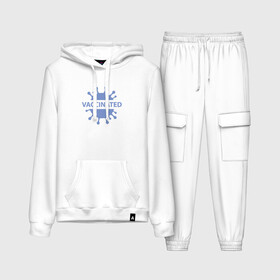 Женский костюм хлопок (с толстовкой) с принтом Вакцинирование в Ухте,  |  | coronavirus | covid19 | virus | вакцина | вакцинация | вирус | грипп | заражение | здоровье | иммунитет | инфекция | карантин | корона | коронавирус | маска | пандемия | прививка | самоизоляция | спутник