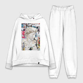 Женский костюм хлопок Oversize с принтом David в Ухте,  |  | бюст | граффити | давид | классика | современный принт | статуя | уличный стиль | яркий