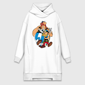 Платье-худи хлопок с принтом Астерикс Обеликс и Идефикс в Ухте,  |  | asterix | cartoon | character | comic | dog | dogmatix | gauls | magic potion | obelix | sword | wings helmet | астерикс | галлы | идефикс | комикс | магическое зелье силы | меч | мультфильм | обеликс | персонаж | собака | шлем с крыльями