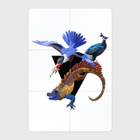 Магнитный плакат 2Х3 Экзотика джунглей: в Ухте, Полимерный материал с магнитным слоем | 6 деталей размером 9*9 см | арт | джунгли | дикие животные | дикие звери | животное | животные | игуана | павлин | природа | птица | птицы | рисунок | экзотика