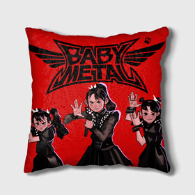 Подушка 3D с принтом Anime Baby Metal в Ухте, наволочка – 100% полиэстер, наполнитель – холлофайбер (легкий наполнитель, не вызывает аллергию). | состоит из подушки и наволочки. Наволочка на молнии, легко снимается для стирки | alternative | baby metal | babymetal | metall | music | rock | альтернатива | каваий метал | металл | моа кикути | музыка | рок | судзука накамото | юи мидзуно