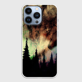 Чехол для iPhone 13 Pro с принтом СТРАШНЫЙ ЛЕС в Ухте,  |  | Тематика изображения на принте: абстракция | живопись | искуство | лес | рисунок