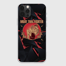 Чехол для iPhone 12 Pro с принтом MUAY THAI FIGHTER в Ухте, силикон | область печати: задняя сторона чехла, без боковых панелей | Тематика изображения на принте: fighter | muay thai | боец | драки | карате | муай тай | мутай