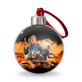 Ёлочный шар с принтом GTA Online в Ухте, Пластик | Диаметр: 77 мм | Тематика изображения на принте: aircraft | art | car | desert | game | girl | grand theft auto v | gta 5 | gta online | man | sand | weapon | арт | гта 5 | гта онлайн | девушка | игра | машина | оружие | песок | пустыня | самолеты | человек