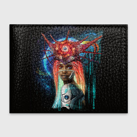 Обложка для студенческого билета Cyberpunk girl: в Ухте, натуральная кожа | Размер: 11*8 см; Печать на всей внешней стороне | волосы | девушка | киберпанк | корона | космос | планета