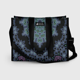 Сумка-шоппер 3D Перламутровый узор восточный : в Ухте, 100% полиэстер | застегивается на металлическую кнопку; внутренний карман застегивается на молнию. Стенки укреплены специальным мягким материалом, чтобы защитить содержимое от несильных ударов
 | арабский узор | бусы | восточный орнамент | для женщин | жемчуг | модный | перламутр | современный | украшение