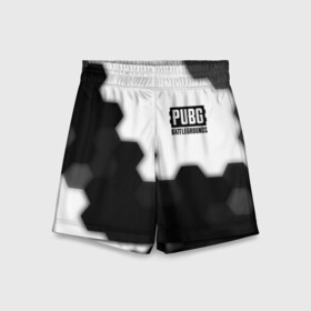 Детские спортивные шорты 3D с принтом PUBG: Battlegrounds - Hexagon в Ухте,  100% полиэстер
 | пояс оформлен широкой мягкой резинкой, ткань тянется
 | Тематика изображения на принте: battle | battlegrounds | game | games | logo | pubg | royale | shooter | батлграунд | битва | игра | игры | королевская | лого | пабг | символ | соты | шутер
