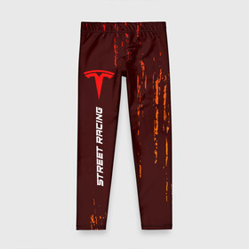 Детские леггинсы 3D с принтом Tesla - Pro Racing (Vertical) в Ухте, полиэстер 85%, спандекс 15% | эластичный пояс, зауженный крой | auto | logo | moto | motors | pro | racing | symbol | tesla | авто | автомобиль | вертикально | гонки | знак | лого | логотип | логотипы | марка | машина | мото | моторс | символ | символы | тесла