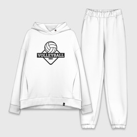 Женский костюм хлопок Oversize с принтом Volleyball в Ухте,  |  | ball | beach | game | sport | volley | volleyball | волейбол | волейболист | волейболистка | гол | игра | игрок | мяч | площадка | пляж | пляжный | победа | сетка | спорт | тренер | чемпион