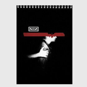 Скетчбук с принтом Nine Inch Nails в Ухте, 100% бумага
 | 48 листов, плотность листов — 100 г/м2, плотность картонной обложки — 250 г/м2. Листы скреплены сверху удобной пружинной спиралью | alternative | metall | music | nin | nine inch nails | rock | альтернатива | металл | музыка | найн ич нэилс | рок | трент резнор