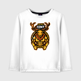 Детский лонгслив хлопок с принтом One Piece TONY в Ухте, 100% хлопок | круглый вырез горловины, полуприлегающий силуэт, длина до линии бедер | Тематика изображения на принте: one piece | tony tony chopper | аниме | большой куш | ван пис | великий флот | вон пис | врач | любитель сладкой ваты | манга | ниндзя пирато минко самурайский альянс | пират | пираты соломенной шляпы