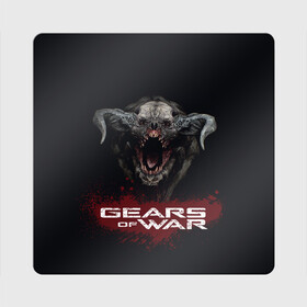Магнит виниловый Квадрат с принтом MONSTER | GEARS OF WAR (Z) в Ухте, полимерный материал с магнитным слоем | размер 9*9 см, закругленные углы | Тематика изображения на принте: gears | gears 5 | gears of war | gears of war 5 | monster | имульсия | механизмы войны | монстер | шестерёнка | шестерёнки | шестерня