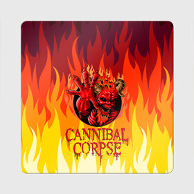 Магнит виниловый Квадрат с принтом Cannibal Corpse | Труп Канниба в Ухте, полимерный материал с магнитным слоем | размер 9*9 см, закругленные углы | cannibal | cannibal corpse | corpse | death metal | deathgrind | алекс уэбстер | брутальный дэт метал | дэт метал | дэтграйнд | пол мазуркевич | роб барретт | труп каннибала