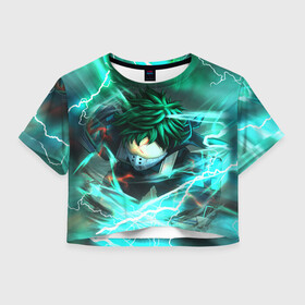 Женская футболка Crop-top 3D с принтом IZUKU | ROBLOX | РОБЛОКС (Z) в Ухте, 100% полиэстер | круглая горловина, длина футболки до линии талии, рукава с отворотами | game | gamer | midoriya izuku | roblox | simulator | геройская академия | игра | изуку мидория | конструктор | роблок | роблокс | симулятор | строительство | фигура