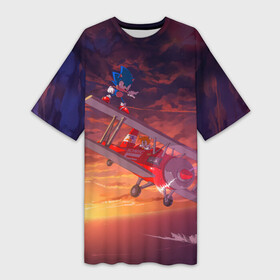 Платье-футболка 3D AMY ROSE | SONIC | СОНИК (Z): в Ухте,  |  | amy rose | blaze the cat | hedgehog | sega | silver | sonic | speed sonic | быстрый ёж | ёж соник | метал соник | сега | сильвер | синий ёж | соник