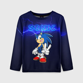 Детский лонгслив 3D SONIK | СУПЕР СОНИК: в Ухте, 100% полиэстер | длинные рукава, круглый вырез горловины, полуприлегающий силуэт
 | sonic | sonic boom | ёж сонник | игры | соник | супер соник