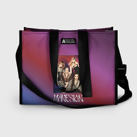 Сумка-шоппер 3D с принтом Maneskin forever в Ухте, 100% полиэстер | застегивается на металлическую кнопку; внутренний карман застегивается на молнию. Стенки укреплены специальным мягким материалом, чтобы защитить содержимое от несильных ударов
 | damiano david | eusovision | дамиано давид | евровидение | манескин. maneskin | победители евровидения