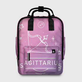Женский рюкзак 3D с принтом Знак Стрелец в Ухте, 100% полиэстер | лямки с регулируемой длиной, сверху ручки, чтобы рюкзак нести как сумку. Основное отделение закрывается на молнию, как и внешний карман. Внутри два дополнительных кармана, один из которых закрывается на молнию. По бокам два дополнительных кармашка, куда поместится маленькая бутылочка
 | zodiac | гороскоп | знак | зодиак | созвездие | стрелец