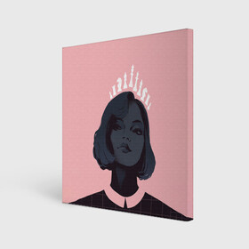 Холст квадратный с принтом Sweet Queen в Ухте, 100% ПВХ |  | chess | serial | the queens gambit | аня тейлор джой | сериал | сериалы | ход королевы | шахматы | элизабет хармон