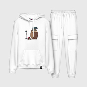 Женский костюм хлопок (с толстовкой) с принтом Тоторо Ленивец в Ухте,  |  | ghibli | japan | nature | neigbor | neighbour | totoro | анимация | аниме | гибли | друг | животные | ленивец | лес | милый | мир | миядзаки | мой сосед тоторо | мульт | мультфильм | природа | сосед | тоторо | хаяо | хранитель