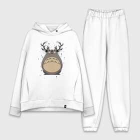 Женский костюм хлопок Oversize с принтом Totoro Deer в Ухте,  |  | deer | ghibli | japan | nature | neigbor | neighbour | totoro | анимация | аниме | гибли | друг | животные | лес | милый | мир | миядзаки | мой сосед тоторо | мульт | мультфильм | олень | природа | сосед | тоторо | хаяо | хранитель