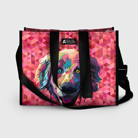 Сумка-шоппер 3D Радужный пёс: в Ухте, 100% полиэстер | застегивается на металлическую кнопку; внутренний карман застегивается на молнию. Стенки укреплены специальным мягким материалом, чтобы защитить содержимое от несильных ударов
 | animal | dog | звери | пёс | пёсель | радужный | собака | собакен