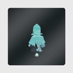 Магнит виниловый Квадрат КЭ ЦИНЬ | KEQINQ | ГЕНШИН: в Ухте, полимерный материал с магнитным слоем | размер 9*9 см, закругленные углы | anime | game | keqing | аниме | геншин | игра | импакт | кецин | кэ цин | кэ цинь | молитва