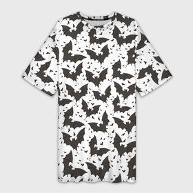 Платье-футболка 3D с принтом Летучие мыши в Ухте,  |  | animals | bat | dark | dracula | gothic | halloween | horror | mouse | wings | вампиры | готика | дракула | животные | крылья | летучая мышь | летучие мыши | мультяшный | мышь | нечистая сила | нечисть | серая мышь | тьма | хеллоуин