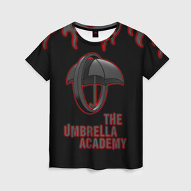 Женская футболка 3D с принтом The Umbrella Academy | Академи в Ухте, 100% полиэфир ( синтетическое хлопкоподобное полотно) | прямой крой, круглый вырез горловины, длина до линии бедер | dark horse comics | the umbrella academy | umbrella | академия амбрелла | комикс | комильфо