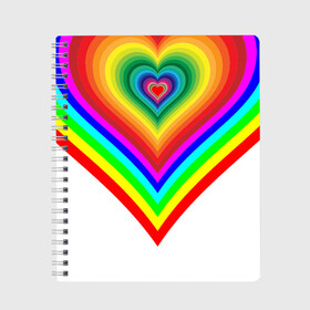 Тетрадь с принтом равенство в Ухте, 100% бумага | 48 листов, плотность листов — 60 г/м2, плотность картонной обложки — 250 г/м2. Листы скреплены сбоку удобной пружинной спиралью. Уголки страниц и обложки скругленные. Цвет линий — светло-серый
 | однополый | равенство | радуга | свадьба | семья