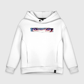 Детское худи Oversize хлопок с принтом Глаза Аниме Девушка в Ухте, френч-терри — 70% хлопок, 30% полиэстер. Мягкий теплый начес внутри —100% хлопок | боковые карманы, эластичные манжеты и нижняя кромка, капюшон на магнитной кнопке | anime | eyes | girl | japan | аниме | анимэ | бумага | взгляд | глаза | девушка | кусок | модные | оторванный | смотрит | тян | щель | япония