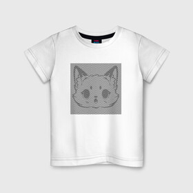 Детская футболка хлопок Small panda illusion: в Ухте, 100% хлопок | круглый вырез горловины, полуприлегающий силуэт, длина до линии бедер | art | illusion | арт | иллюзия | линии | надпись | оптическая | оптическая иллюзия