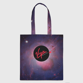 Шоппер 3D с принтом Virgin Galactic космос в Ухте, 100% полиэстер | Плотность: 200 г/м2; Размер: 34×35 см; Высота лямок: 30 см | вирджин галактик | космос | лого