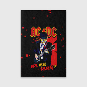 Обложка для паспорта матовая кожа с принтом ARE YOU REDY? AC/DC в Ухте, натуральная матовая кожа | размер 19,3 х 13,7 см; прозрачные пластиковые крепления | ac dc | acdc | acdc ас дс | angus | back in black | highway to hell | mckinnon | you | австралийская | ангус янг | ас дс | асдс | блюз | в форме | гитара | группа | крис слэйд | метал | молния | музыка | певец | рок | рок н ролл | стиви янг