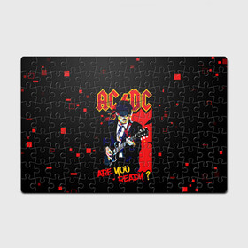 Головоломка Пазл магнитный 126 элементов с принтом ARE YOU REDY? AC/DC в Ухте, полимерный материал с магнитным слоем | 126 деталей, размер изделия —  180*270 мм | ac dc | acdc | acdc ас дс | angus | back in black | highway to hell | mckinnon | you | австралийская | ангус янг | ас дс | асдс | блюз | в форме | гитара | группа | крис слэйд | метал | молния | музыка | певец | рок | рок н ролл | стиви янг