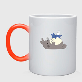 Кружка хамелеон с принтом Sleepy Totoro в Ухте, керамика | меняет цвет при нагревании, емкость 330 мл | ghibli | japan | nature | neigbor | neighbour | totoro | анимация | аниме | гибли | друг | животные | лес | милый | мир | миядзаки | мой сосед тоторо | мульт | мультфильм | природа | сосед | тоторо | хаяо | хранитель | япония