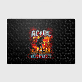 Головоломка Пазл магнитный 126 элементов с принтом AC/DC HELLS BELLS в Ухте, полимерный материал с магнитным слоем | 126 деталей, размер изделия —  180*270 мм | Тематика изображения на принте: ac dc | acdc | acdc ас дс | angus | back in black | highway to hell | mckinnon | you | австралийская | ангус янг | ас дс | асдс | блюз | в форме | гитара | группа | крис слэйд | метал | молния | музыка | певец | рок | рок н ролл | стиви янг