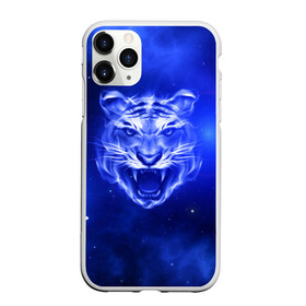 Чехол для iPhone 11 Pro матовый с принтом Космический тигр в Ухте, Силикон |  | cat | neon | new year | tiger | восточный гороскоп | год тигра | голова | день рождения | дикие животные | зверь | злой кот | злой тигр | кот | кошак | кошка | неоновый | новый год | огненный | оскал | подарок