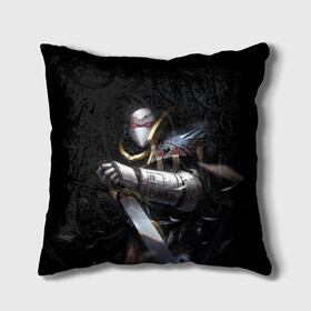 Подушка 3D с принтом Спейсмарин с ножом в Ухте, наволочка – 100% полиэстер, наполнитель – холлофайбер (легкий наполнитель, не вызывает аллергию). | состоит из подушки и наволочки. Наволочка на молнии, легко снимается для стирки | imperium | space marine | warhammer | вархаммер | космодесантник | ножи