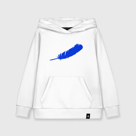 Детская толстовка хлопок с принтом Blue Origin logo перо в Ухте, 100% хлопок | Круглый горловой вырез, эластичные манжеты, пояс, капюшен | Тематика изображения на принте: blue origin | блю ориджин | перо