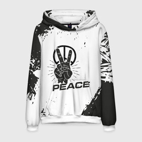 Мужская толстовка 3D Peace | Мир (Z): в Ухте, 100% полиэстер | двухслойный капюшон со шнурком для регулировки, мягкие манжеты на рукавах и по низу толстовки, спереди карман-кенгуру с мягким внутренним слоем. | anarchy | hippies | peace | анархизм | анархия | два пальца | знак | знаки | любовь | мир | хиппи