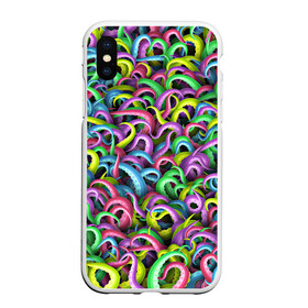 Чехол для iPhone XS Max матовый с принтом Психоделические щупальца в Ухте, Силикон | Область печати: задняя сторона чехла, без боковых панелей | кракен | ктулху | монстр | море | морской | осьминог | осьминожки | паттерн | психоделика