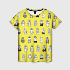 Женская футболка 3D с принтом Я, Цусима в Ухте, 100% полиэфир ( синтетическое хлопкоподобное полотно) | прямой крой, круглый вырез горловины, длина до линии бедер | anime | cat | manga | neko | ore | tsushima | аниме | кот | котик | манга | неко | цусима | я цусима