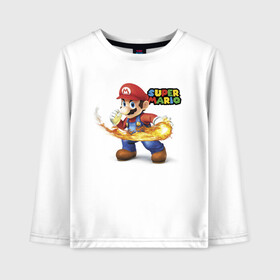 Детский лонгслив хлопок Марио очень крутой!: в Ухте, 100% хлопок | круглый вырез горловины, полуприлегающий силуэт, длина до линии бедер | fire | fireball | flame | guy | nintendo | stunt | super mario | video game | видеоигра | нинтендо | огонь | пламя | супер марио | фаербол | фаирбол | файрбол | фокус | чувак