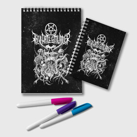 Блокнот с принтом Thy Art Is Murder в Ухте, 100% бумага | 48 листов, плотность листов — 60 г/м2, плотность картонной обложки — 250 г/м2. Листы скреплены удобной пружинной спиралью. Цвет линий — светло-серый
 | death metal | deathcore | thy art is murder | группы | дэткор | метал | музыка | рок