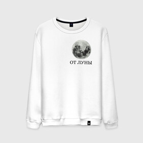 Мужской свитшот хлопок с принтом От Луны в Ухте, 100% хлопок |  | satellite | космос | луна | спутник