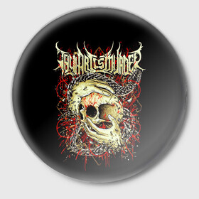 Значок с принтом Thy Art Is Murder в Ухте,  металл | круглая форма, металлическая застежка в виде булавки | death metal | deathcore | thy art is murder | группы | дэткор | метал | музыка | рок